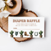 Carte D'accompagnement Petit Baby shower Cowboy Déchets Raffle