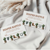 Carte D'accompagnement Petit Baby shower Cowboy Déchets Raffle