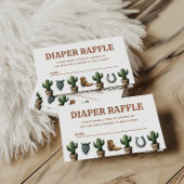 Carte D'accompagnement Petit Baby shower Cowboy Déchets Raffle
