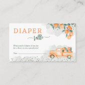 Carte D'accompagnement Petit Baby shower Cutie Déchets Raffle (Devant)
