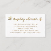 Carte D'accompagnement Petit Baby shower d'abeille douche (Devant)