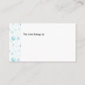 Carte D'accompagnement Petit Baby shower de baleine (Dos)