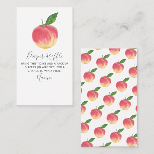 Carte D'accompagnement Petit Baby shower de chair doux Raffle (Devant / Derrière)