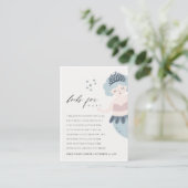 CARTE D'ACCOMPAGNEMENT PETIT BABY SHOWER DE DEMANDE DE MERMAID CUTE ROSE (Debout devant)