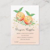 Carte D'accompagnement Petit Baby shower de pêches doux Raffle de couche (Devant)