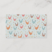 Carte D'accompagnement Petit Baby shower de poulet de la ferme Raffin de  (Dos)