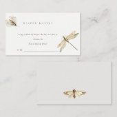 Carte D'accompagnement Petit Baby shower de rousseur de lagune de libellu (Devant / Derrière)