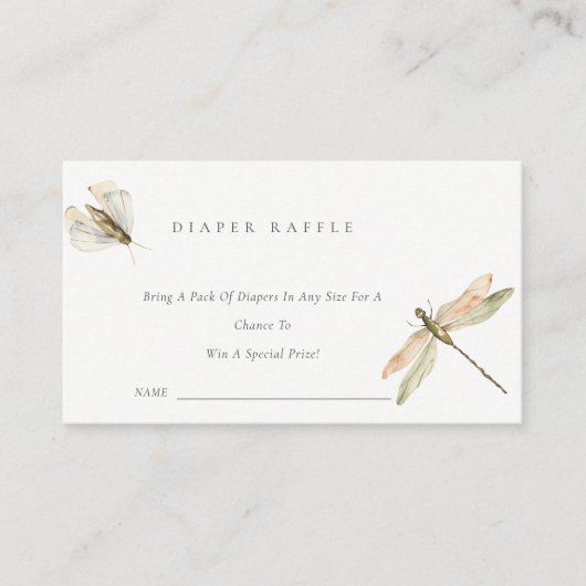 Carte D'accompagnement Petit Baby shower de rousseur de lagune de libellu (Devant)