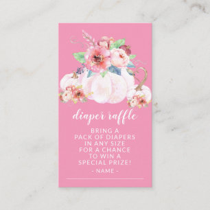 Carte D'accompagnement Petit Baby shower doux  Citrouille Raffle