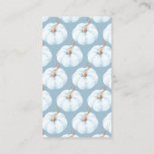 Carte D'accompagnement Petit Baby shower doux Citrouille Raffle (Dos)