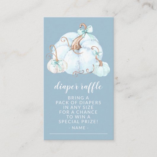 Carte D'accompagnement Petit Baby shower doux Citrouille Raffle (Devant)