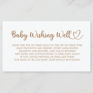 Carte D'accompagnement Petit Baby shower Éléphant, Qui Souhaite Bien,