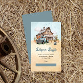 Carte D'accompagnement Petit Baby shower fermier mignon Raffle de couche