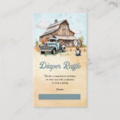 Carte D'accompagnement Petit Baby shower fermier mignon Raffle de couche (Devant)