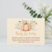 Carte D'accompagnement Petit Baby shower fleur sauvage Citrouille | Thème (Debout devant)