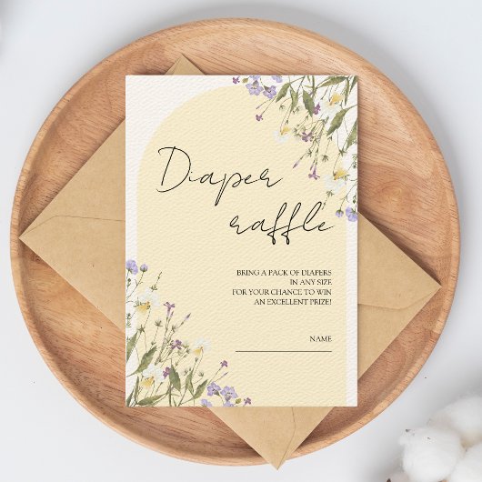 Carte D'accompagnement Petit Baby shower Fleur sauvage de carafe