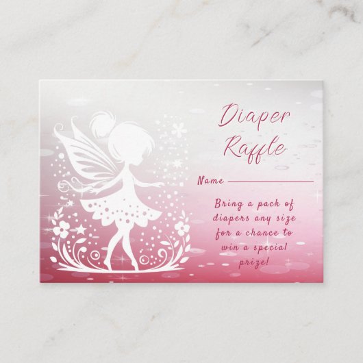 Carte D'accompagnement Petit Baby shower Floral Fairy (Devant)