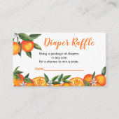 Carte D'accompagnement Petit Baby shower orange Cutie Raffin de couche (Devant)