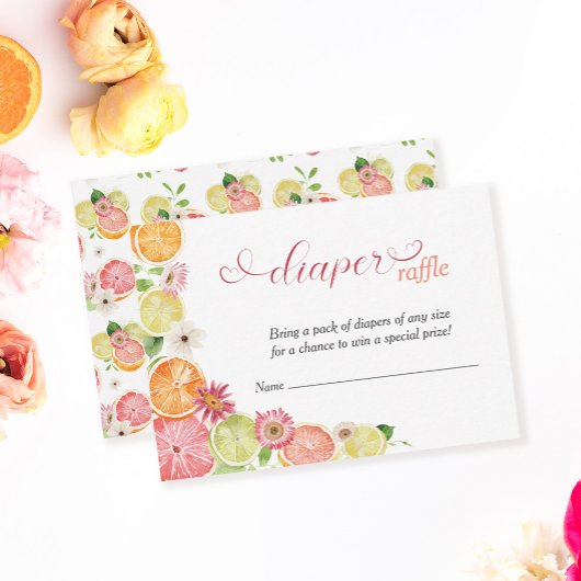 Carte D'accompagnement Petit Baby shower orange de barrettes de couches