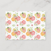 Carte D'accompagnement Petit Baby shower orange de barrettes de couches (Dos)