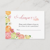 Carte D'accompagnement Petit Baby shower orange de barrettes de couches (Devant)