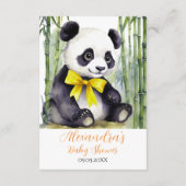 Carte D'accompagnement Petit Baby shower Panda Déchets Raffle (Dos)