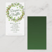 Carte D'accompagnement Petit Baby shower Shamrock Déchets Raffle (Devant / Derrière)