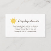 Carte D'accompagnement Petit Baby shower solaire avec douche (Devant)
