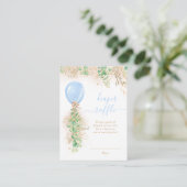 Carte D'accompagnement Petit Balloon Eucalyptus Gold Parties scintillant (Debout devant)