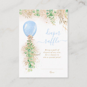 Carte D'accompagnement Petit Balloon Eucalyptus Gold Parties scintillant