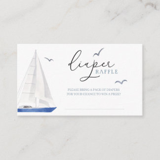 Carte D'accompagnement Petit bateau nautique Ahoy Boy's Diaper Raffle