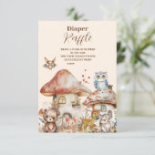 Carte D'accompagnement Petit bébé Boho Woodland Diapper Raffle (Debout devant)