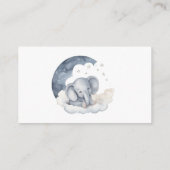 Carte D'accompagnement Petit bébé Elephant baby shower de couche tombole (Dos)