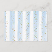 Carte D'accompagnement Petit Bébé Eléphant Bleu Roses Déchets Raffle (Dos)