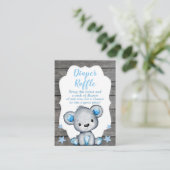 Carte D'accompagnement Petit Billet Refroidisseur Ours Bébé Teddy Douche (Debout devant)