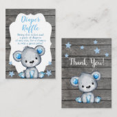 Carte D'accompagnement Petit Billet Refroidisseur Ours Bébé Teddy Douche (Devant / Derrière)