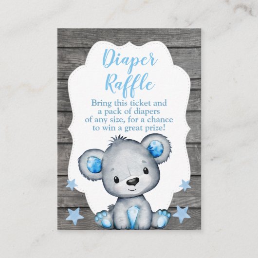 Carte D'accompagnement Petit Billet Refroidisseur Ours Bébé Teddy Douche (Devant)