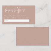 Carte D'accompagnement Petit Boho Rose Hello Baby Diaper Raffle (Devant / Derrière)