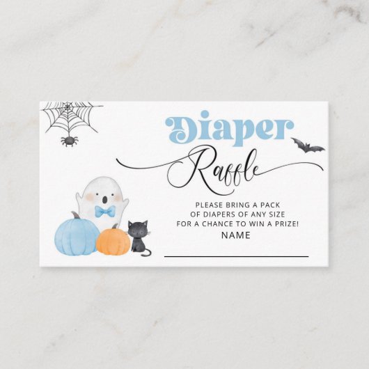 Carte D'accompagnement Petit Boo bleu Diaper billet de tombole (Devant)