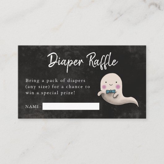 Carte D'accompagnement Petit Boo Boy Baby shower Déchets Raffle Ticket (Devant)