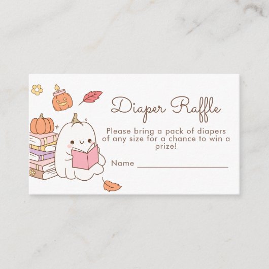 Carte D'accompagnement Petit Boo Diaper tombole Nouveau Chapitre (Devant)