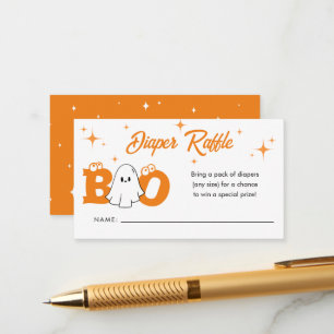 Carte D'accompagnement Petit Boo Halloween Baby shower Déchets Raffle