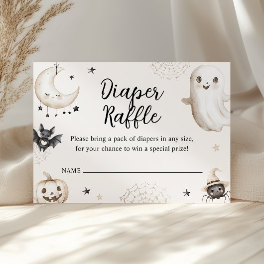 Carte D'accompagnement Petit Boo Halloween Baby shower Déchets Raffle