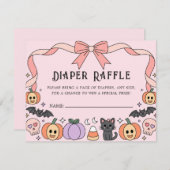 Carte D'accompagnement Petit Boo Halloween Coquette Déchets Raffle (Devant / Derrière)