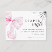 Carte D'accompagnement Petit Boo PINK Bow Baby shower Déchets Raffin (Devant)