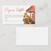 Carte D'accompagnement Petit Champignons Baby shower d'automne Déchets Ra (Devant / Derrière)