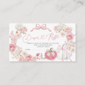 Carte D'accompagnement Petit Citrouille blanc et rose (Devant)