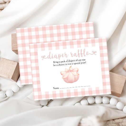 Carte D'accompagnement Petit Citrouille chaudière à couches roses