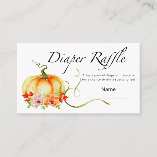 Carte D'accompagnement Petit citrouille chute de couche de la boîte à bil (Devant)