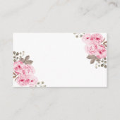 Carte D'accompagnement Petit Citrouille Déchet Raffle Rose Floral (Dos)